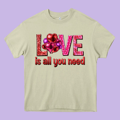 Love Is All You Need Valentine's Day Heavy Core Tee Designed By Howdyjamesfarm