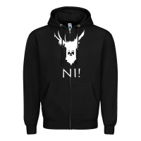 Black knights who say ni Zipper Hoodie - linhVisuals
