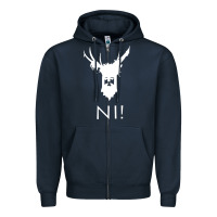 Navy knights who say ni Zipper Hoodie - linhVisuals