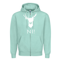 Seafoam knights who say ni Zipper Hoodie - linhVisuals