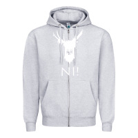 Heather Grey knights who say ni Zipper Hoodie - linhVisuals