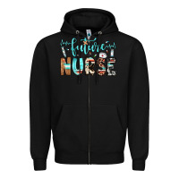 Black future nurse Zipper Hoodie - JahusDesignShop