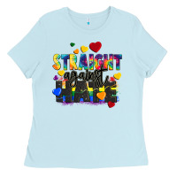 Baby Blue straight against hate Ladies Tee - FaDigitalArtStudio