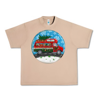Burro santa claus with retro van  christmas ornament Urban Heavy Tee - BundleAndBundleShop