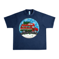 Navy santa claus with retro van  christmas ornament Urban Heavy Tee - BundleAndBundleShop