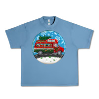 Pebble Blue santa claus with retro van  christmas ornament Urban Heavy Tee - BundleAndBundleShop