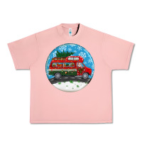Salmon santa claus with retro van  christmas ornament Urban Heavy Tee - BundleAndBundleShop