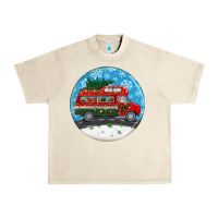 Sandshell santa claus with retro van  christmas ornament Urban Heavy Tee - BundleAndBundleShop