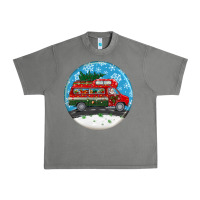 Tornado santa claus with retro van  christmas ornament Urban Heavy Tee - BundleAndBundleShop