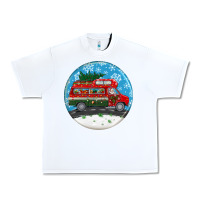 White santa claus with retro van  christmas ornament Urban Heavy Tee - BundleAndBundleShop