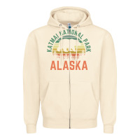 Sandshell katmai national park alaska bear hiking travel nature retro pullover h Zipper Hoodie - linhVisuals