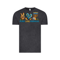 Vintage Black Peace Love Hannukah Vintage Tee - BundleAndBundleShop