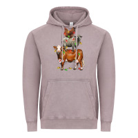 Vintage Zinc Christmas cow sheep and chicken Vintage Hoodie - LillyAllenDesigns
