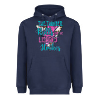 Navy The Thunder Rolls And The Lıghtnıng Strikes Heavyweight Hoodie - JahusDesignShop