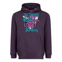 Plum The Thunder Rolls And The Lıghtnıng Strikes Heavyweight Hoodie - JahusDesignShop