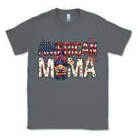 Charcoal Heather American mama with gnome mothers day Classic Tee - HowdyJamesFarm