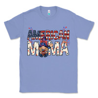 Colony Blue American mama with gnome mothers day Classic Tee - HowdyJamesFarm