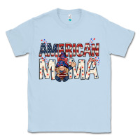 Dusty Blue American mama with gnome mothers day Classic Tee - HowdyJamesFarm