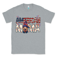 Heather Grey American mama with gnome mothers day Classic Tee - HowdyJamesFarm