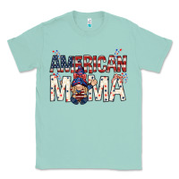 Seafoam American mama with gnome mothers day Classic Tee - HowdyJamesFarm