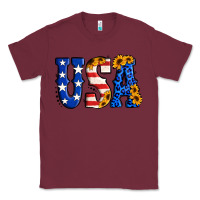 Burgundy usa western font Classic Tee - Jasminsmagicworld