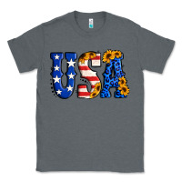 Charcoal Heather usa western font Classic Tee - Jasminsmagicworld