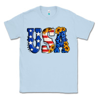 Dusty Blue usa western font Classic Tee - Jasminsmagicworld
