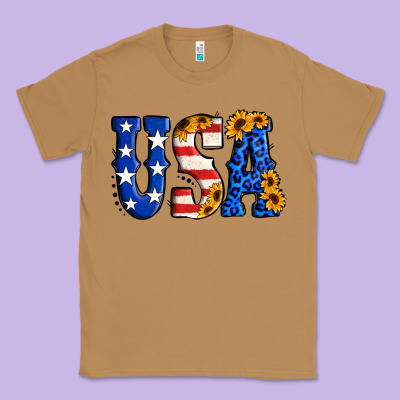 Usa Western Font Classic Tee Designed By Jasminsmagicworld