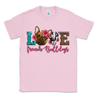 Bubblegum Pink love french bulldogs Classic Tee - Artiststas