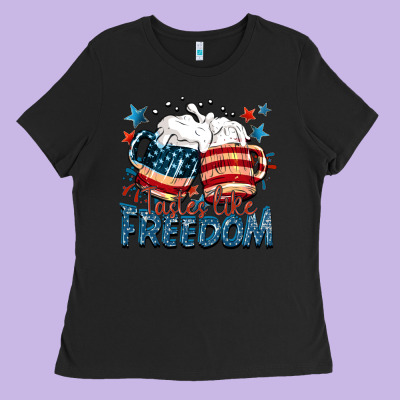 Tastes Like Freedom Ladies Tee Designed By Fadigitalartstudio