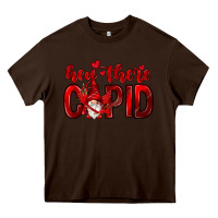 Chocolate Brown Hey there Cupid Valentine's Day Heavy Core Tee - HowdyJamesFarm