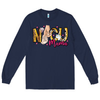 Navy Nicu Mama Long Sleeve Tee - CowhideDigitalArt