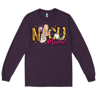 Plum Nicu Mama Long Sleeve Tee - CowhideDigitalArt