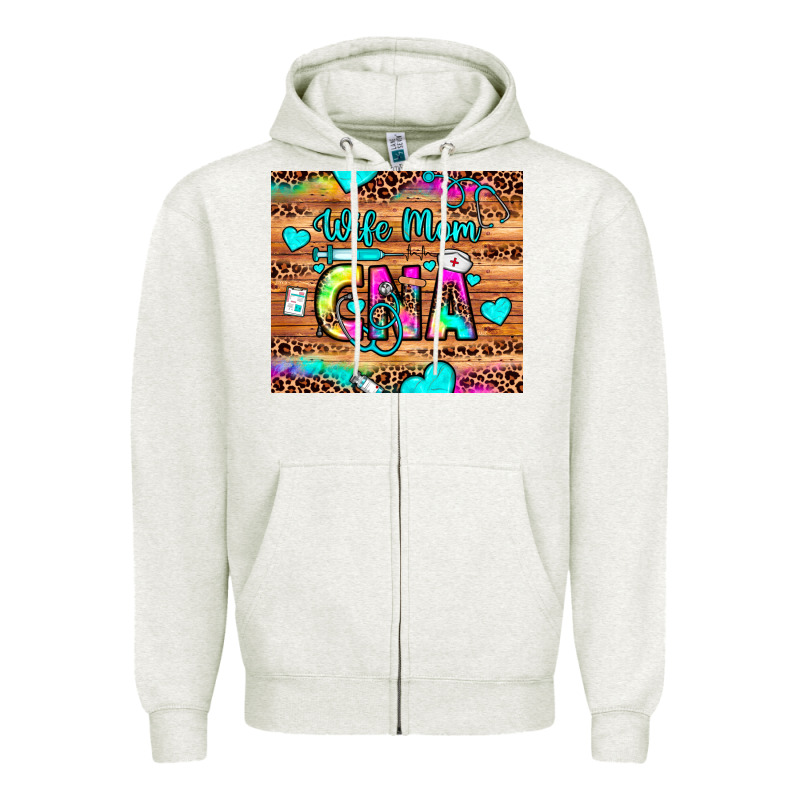 Wife Mom Cna Zipper Hoodie by JahusDesignShop | Teevron