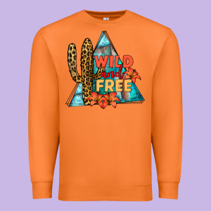 Wıld And Free Premium Sweatshirt Designed By Jahusdesignshop