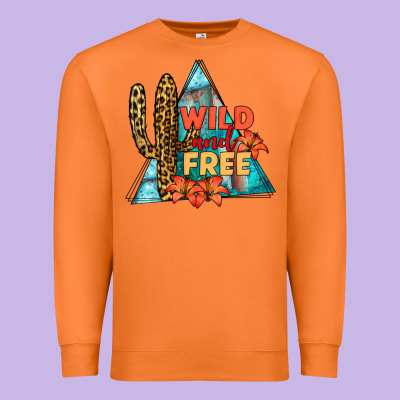 Wıld And Free Premium Sweatshirt Designed By Jahusdesignshop