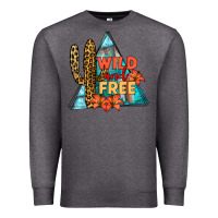 Charcoal Heather Wıld and Free Premium Sweatshirt - JahusDesignShop