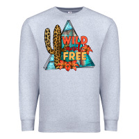 Heather Grey Wıld and Free Premium Sweatshirt - JahusDesignShop