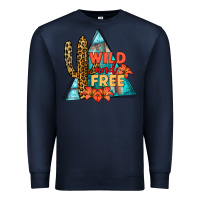 Navy Wıld and Free Premium Sweatshirt - JahusDesignShop