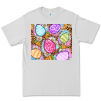 Dove Grey Easter eggs daisies carrots Premium Tee - OliviaCreatesArt