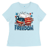 Baby Blue Tastes like freedom Ladies Tee - FaDigitalArtStudio