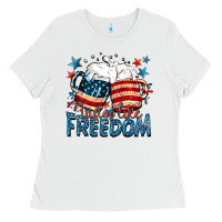 White Tastes like freedom Ladies Tee - FaDigitalArtStudio