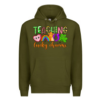 Army Green teaching lucky charms Premium Hoodie - Artiststas