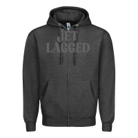 Charcoal Heather jet lagged cute world traveler & funny vacation pullover hoodie Zipper Hoodie - linhVisuals