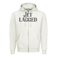 Oatmeal Heather jet lagged cute world traveler & funny vacation pullover hoodie Zipper Hoodie - linhVisuals
