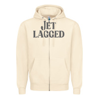 Sandshell jet lagged cute world traveler & funny vacation pullover hoodie Zipper Hoodie - linhVisuals