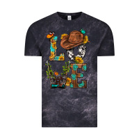 Cloud Black Western Love with Gun Vintage Tee - BundleAndBundleShop