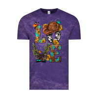 Cloud Purple Western Love with Gun Vintage Tee - BundleAndBundleShop