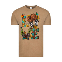 Vintage Coffee Western Love with Gun Vintage Tee - BundleAndBundleShop