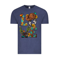 Vintage Denim Western Love with Gun Vintage Tee - BundleAndBundleShop